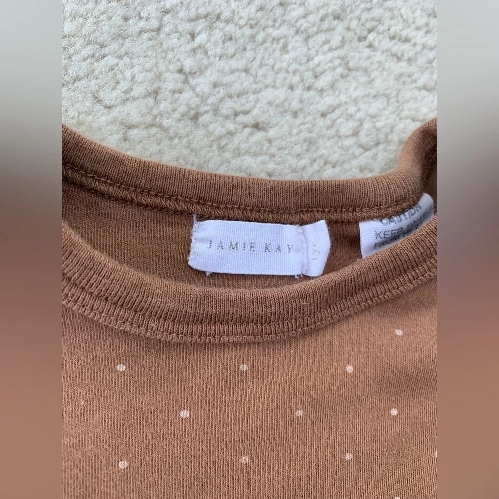 Jamie Kay Size 1 Year Organic Neutral Polka Dot Bodysuit